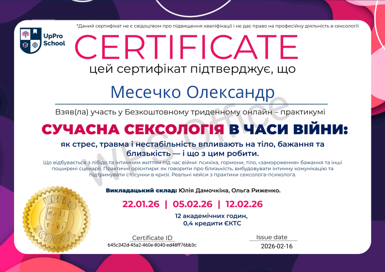 Додаткові сертифікати